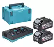 Makita 1911D8-0 PowerPack XGT 40V â€“ SisÃ¤ltÃ¤Ã¤ 2 x 4,0 Ah High Power -akkua, DC40RB-kaksoislaturin ja Makpac-laukun - Makita akkutyökalujen laturit - 1911D8-0 - 1
