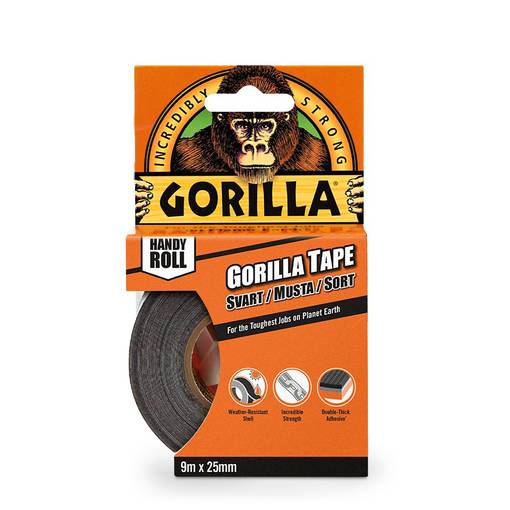 Gorilla Tape kapea Handy Roll 9m/25mm - Gorillateipit ja ilmastointiteipit - WD66400000 - 1