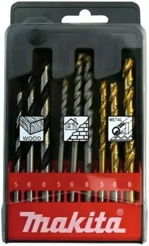Makita poranterÃ¤sarja 5-8 mm puu/metalli/kivi, 9 osaa (D-08660) - Poranteräsarjat - D-08660 - 1