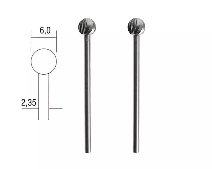 Proxxon JyrsintÃ¤puikko Ã˜6,0 mm pallo (28725) - Tarkkuuskoneen jyrsinterät - 101340 - 2