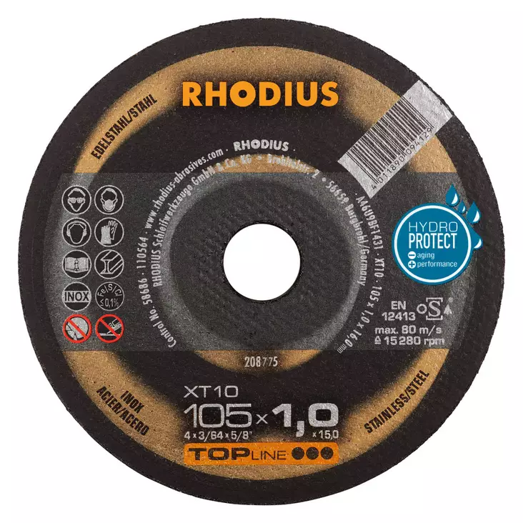 Rhodius katkaisulaiikka 125X1,0 XT10 - Katkaisulaikat - 283-60-XT1012510 - 1