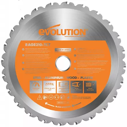 Evolution PyÃ¶rÃ¶sahanterÃ¤ Ã˜210 x 20mm Z24 (R210TCT) - Pyörösahan erikoisterät - 101311 - 1