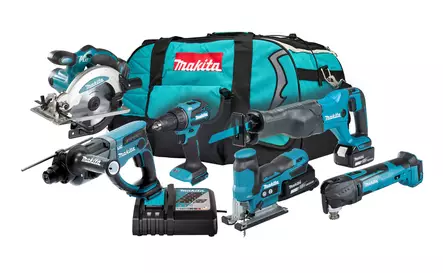 Makita Akkukonesarja 18V LXT | DLX6134TX1 (6 Konetta + 2x 5.0Ah + Kassi) - Makita Akkukonesarjat - DLX6134TX1 - 1
