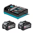 Makita 1916Y1-1 PowerPack XGT 40V – Sisältää 2 x 4,0 Ah High Power -akkua (BL4040F) ja pikalaturin - Makita akkutyökalujen laturit - 1916Y1-1 - 1