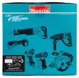 Makita DLX6141TX1 18V LXT -akkukonesarja (6 konetta, 3x 5.0Ah, DC18RC & kangaslaukku) - Makita Akkukonesarjat - DLX6141TX1 - 3