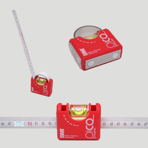 BMI Pico magnet, taskuvesivaaka / rullamitta 1m - Vesivaa´at ja vatupassit - 102061 - 1