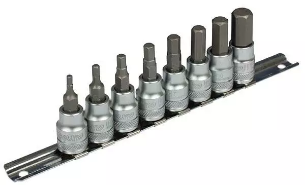 BOXO Kuusiokolohylsysarja 3/8" | 3â€“12 mm (8-osainen) - 3/8" Hylsysarjat - 104121 - 1