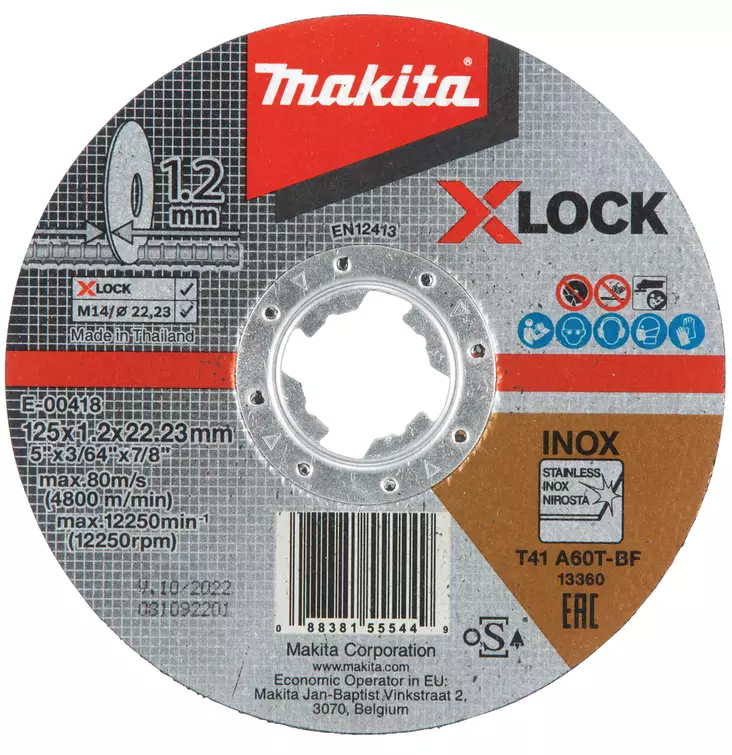 Makita Katkaisulaikka Ø125x1,2mm E-00418 - Katkaisulaikat - 104431 - 1