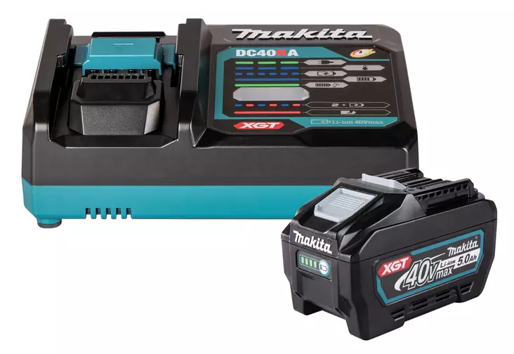 Makita PSKGRT1 PowerPack XGT 40V Max (1x 5,0Ah BL4050F + DC40RA pikalaturi) - Makita akkutyökalujen laturit - PSKGRT1 - 1