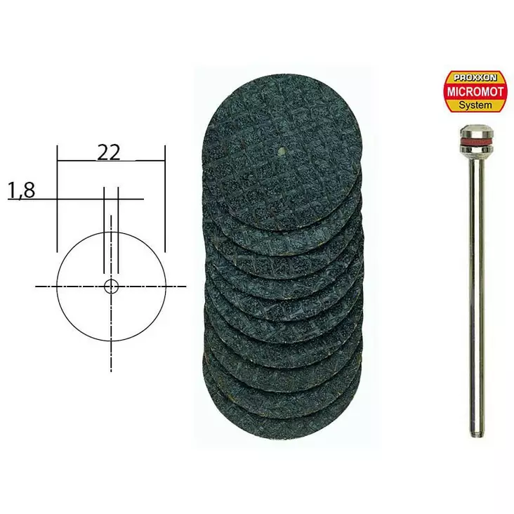 Proxxon Katkaisulaikka alumiinioksidi Ã˜22 mm (28808) - Tarkkuuskoneen katkaisulaikat ja terät - 103711 - 1