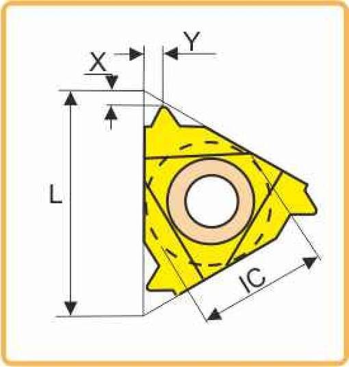 Kääntöterä kierteen sorvaukseen, ulkop. 60° - Terät ja lastuamistyökalut - 104242 - 1