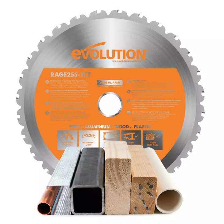 Evolution PyÃ¶rÃ¶sahanterÃ¤ Ã˜255 x 25,4mm - Yksi terÃ¤, rajattomat mahdollisuudet! - Pyörösahan erikoisterät - 101312 - 1