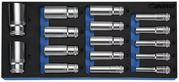 BOXO pitkÃ¤ hylsysarja 1/2" (284-BX017A) - Moduulit työkaluvaunuille - 962 - 1