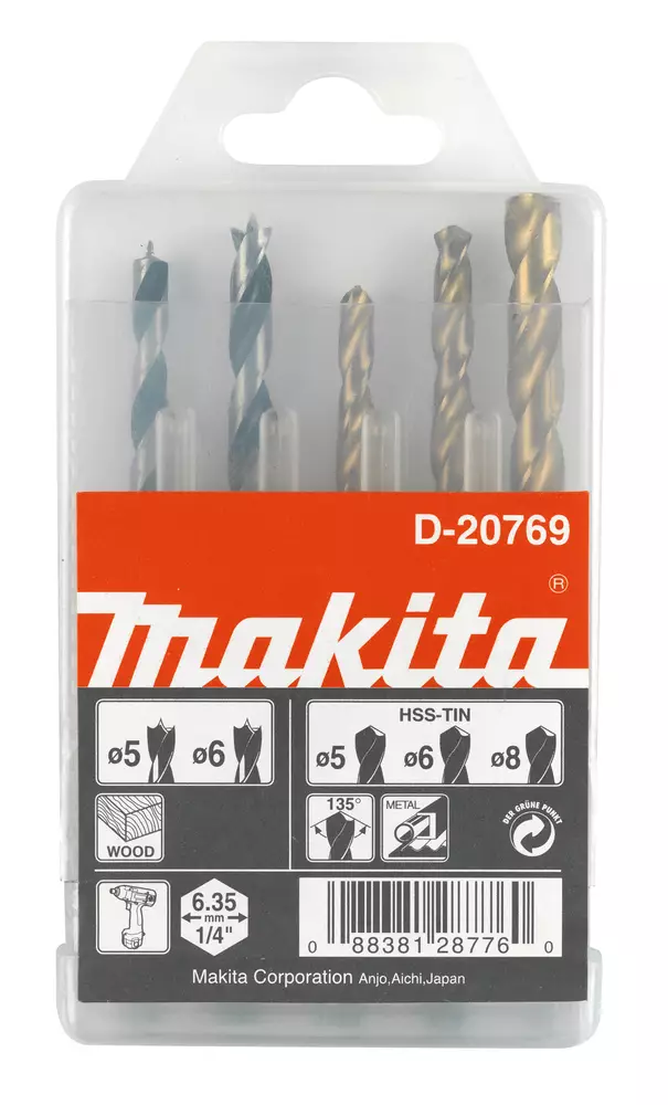 Makita PoranterÃ¤sarja BITS 5-osaa (D-20769) - Poranteräsarjat - 101722 - 1
