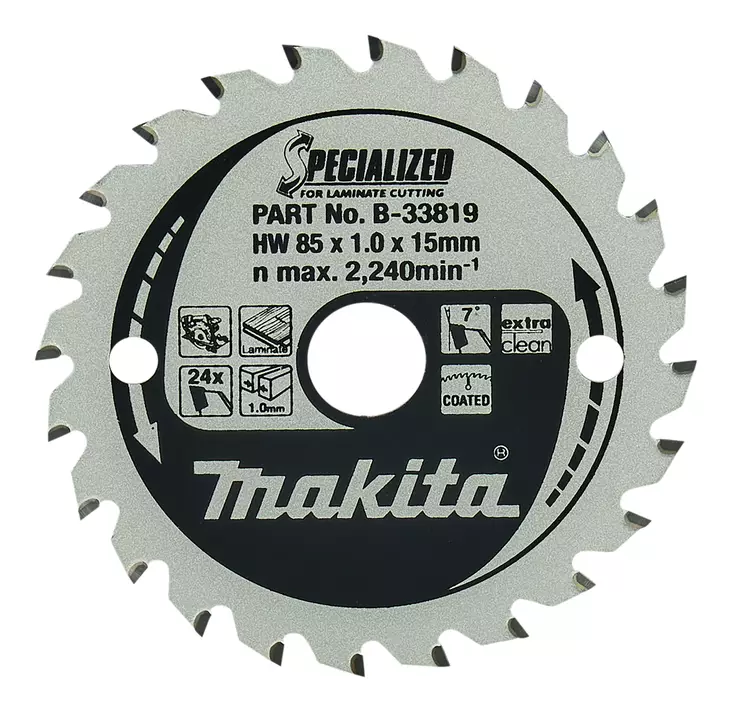 Makita PyÃ¶rÃ¶sahanterÃ¤ 85 x 15 x 1,0 mm Z-24 laminaatti (B-33819) - Pyörösahanterät puulle - 100322 - 1