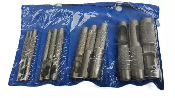 NahkalÃ¤vistinsarja / ReikÃ¤meistisarja 12-os | 3â€“19 mm (Muovitaskussa) - Meistit - 103882 - 1