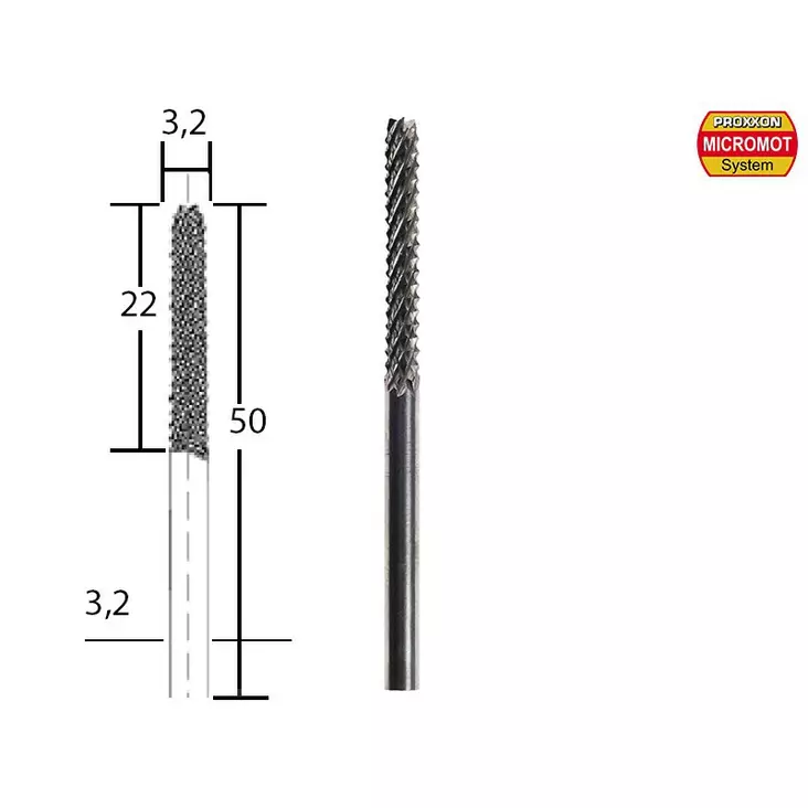 Proxxon raspijyrsin Ã˜ 3.2mm (28757) - Tarkkuuskoneen jyrsinterät - 101352 - 1
