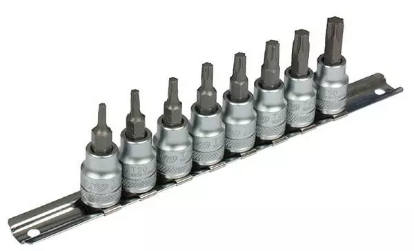 BOXO Torx-hylsysarja 3/8" Kiskossa | T15â€“T50 (8-osainen) - 3/8" Hylsysarjat - 104123 - 1