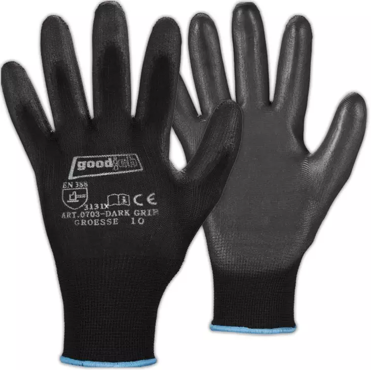 Kevyt PU-tyÃ¶hanska Dark Grip - Työhanskat - 0703 - 1