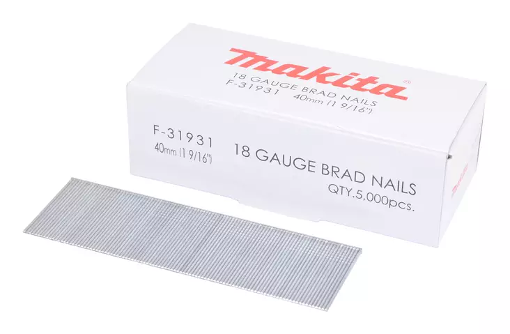 Makita Viimeistelynaula 18G | 1,2x40mm | 5000 kpl | F-31931 - Naulaimen naulat ja hakaset - 105143 - 1