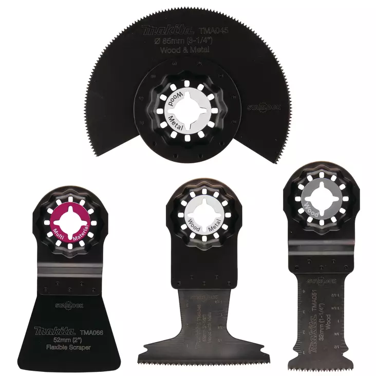 Makita monitoimikoneen lattiaasennus terÃ¤sarja Starlock (B-67505) - Monitoimikoneen erikoisterät ja sarjat - 104103 - 1