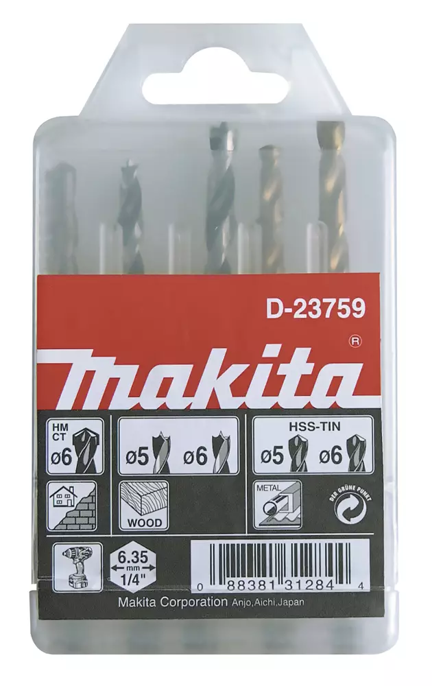 Makita PoranterÃ¤sarja 5-osaa (D-23759) - Poranteräsarjat - 101723 - 1