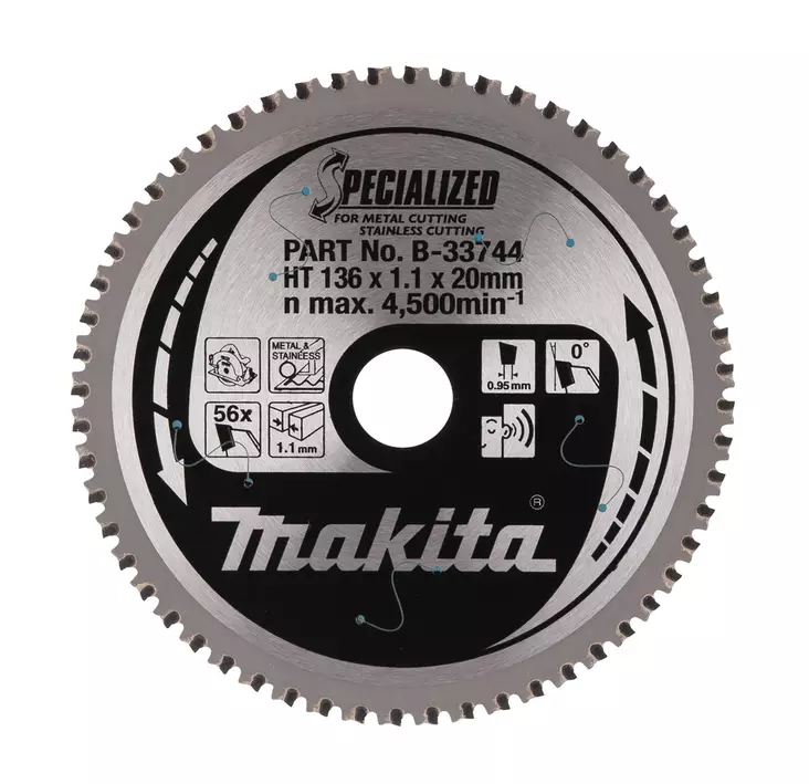Makita PyÃ¶rÃ¶sahanterÃ¤ 136 x 20 x 1,1 mm, Z-56 RST (B-33744) - Pyörösahanterät metallille - 100313 - 1