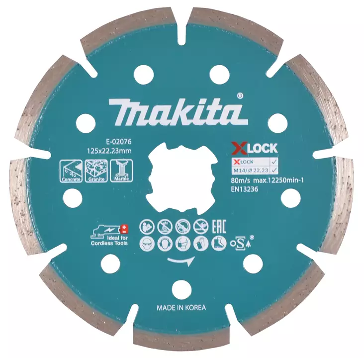 Makita Timanttikatkaisulaikka Ø125mm, X-Lock (E-02076) - Katkaisulaikat - 104433 - 1