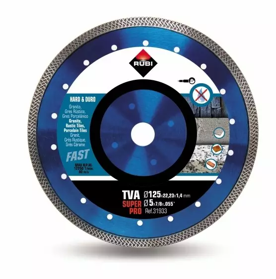 Timanttikatkaisulaikka RUBI TVA 125 SUPERPRO Ã˜125/22.23x1,4mm (31933) - Katkaisulaikat - 103993 - 1
