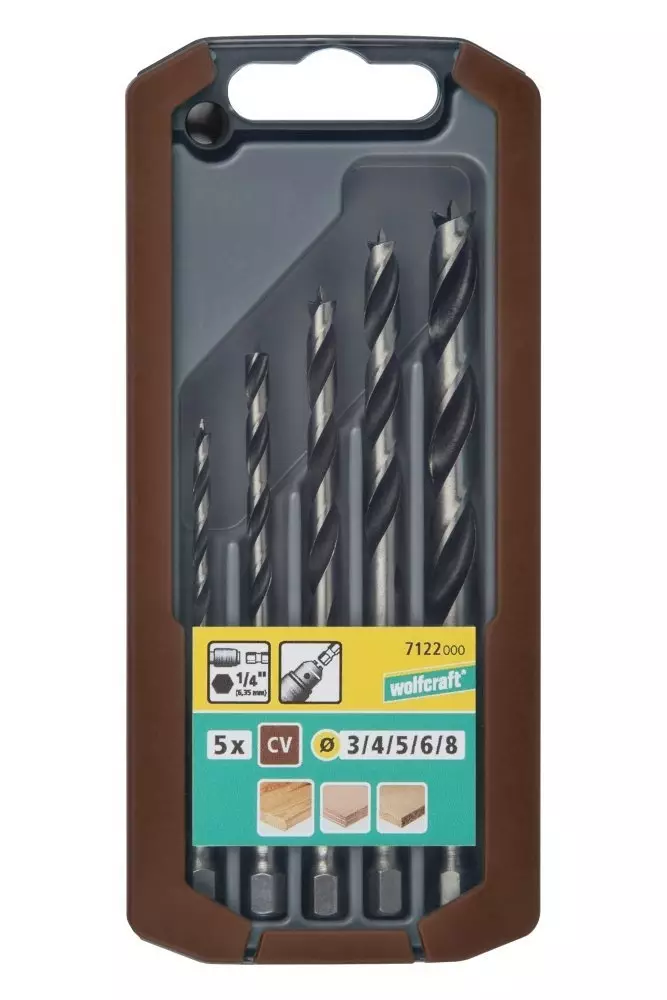 Wolfcraft PuuporanterÃ¤sarja BITS 3-8mm - Poranteräsarjat - 102483 - 1