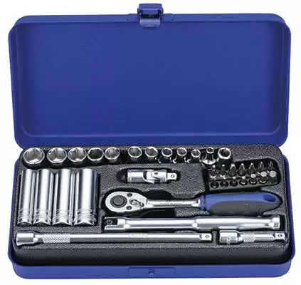 BOXO Hylsysarja 1/4" | 35-osainen Kompakti Setti - 1/4" Hylsysarjat - 103754 - 1