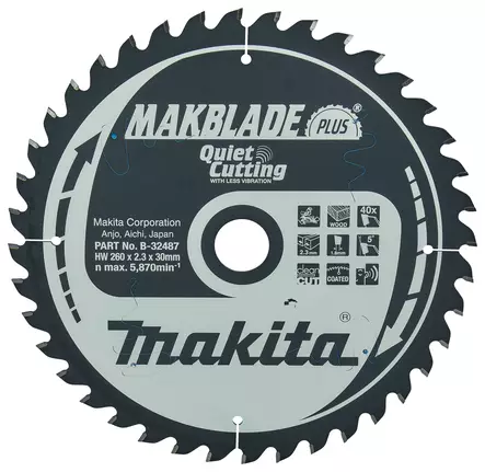 Makita PyÃ¶rÃ¶sahanterÃ¤ Ã˜260 x 30 x 2,3 mm puulle (B-32487) - Pyörösahanterät puulle - 104064 - 1