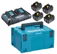 Makita Powerpack LXT 18V | 197626-8 (4x 5.0Ah Akku, Tuplapikalaturi, Makpac) - Makita akkutyökalujen laturit - 101834 - 2