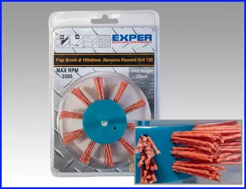 Exper Nailontupsuharja ø100 K120 - Harjat porakoneille - 101604 - 1