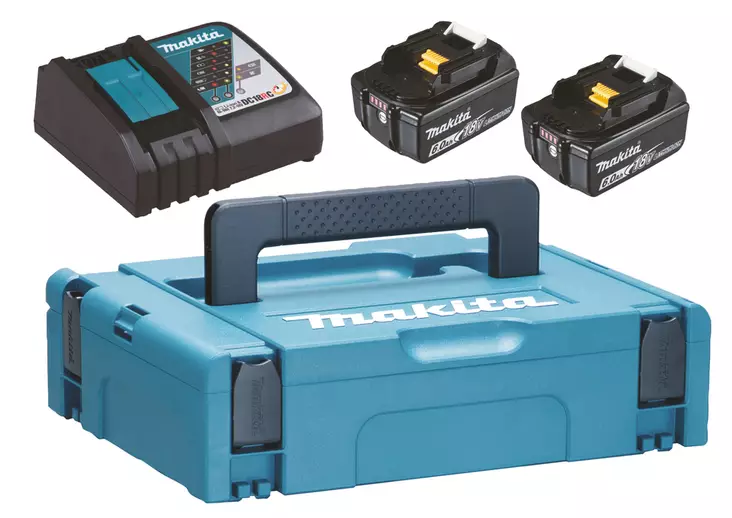 Makita Powerpack LXT 18V | 198116-4 (2x 6.0Ah Akku, Pikalaturi, Makpac) - Makita akkutyökalujen laturit - 103395 - 1