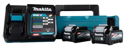 Makita 191J81-6 PowerPack XGT 40V â€“ SisÃ¤ltÃ¤Ã¤ 2 x 2,5 Ah akkua, pikalaturin ja Makpac-laukun - Makita akkutyökalujen laturit - 191J81-6 - 2
