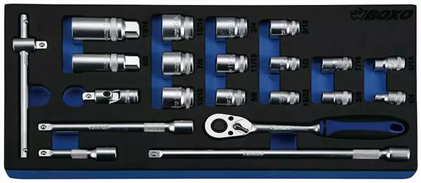 BOXO hylsysarja 3/8" tuumamitat (284-BX002S) - Moduulit työkaluvaunuille - 946 - 1