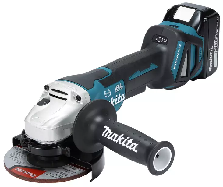 Makita Akkukulmahiomakone LXT 18V | DGA518ZU (125mm, AWS, SÃ¤Ã¤dettÃ¤vÃ¤, Turvakytkin) - Makita akkurälläkät - 103806 - 1