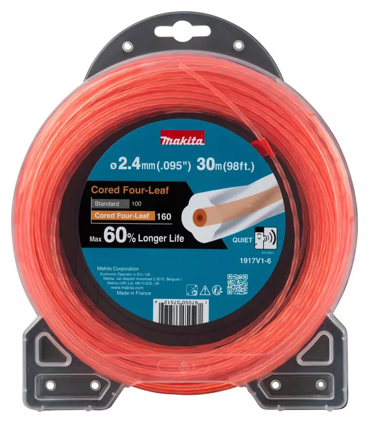 Makita Trimmerisiima 2,4 mm x 30 m (1917V1-6) | Vahvistettu Neliapila - Pihakoneiden varaosat ja tarvikkeet - 1917V1-6 - 1