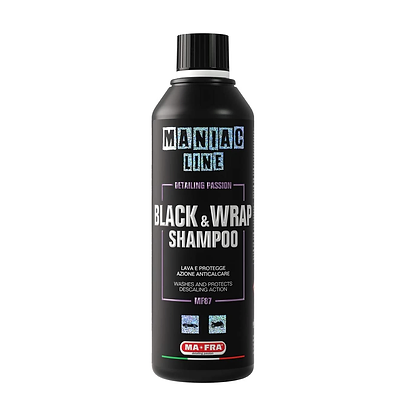 Maniac Black&Wrap Hoitoshampoo Mustille  - Prescon autonpesuaineet - MF87 - 1