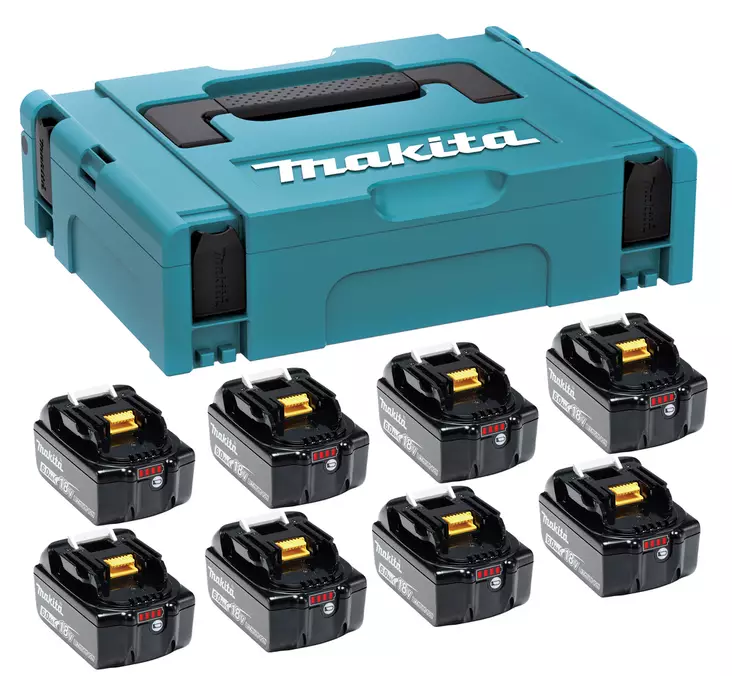 Makita Powerpack 18V LXT | 8x 6.0Ah Akut (Makpac-salkussa) - Makita LXT (18V) akut - 1915A1-7 - 1