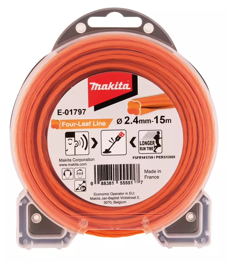 Makita Siima 2,4 mm x 15 m, neliapila E-01797 - Pihakoneiden varaosat ja tarvikkeet - E-01797 - 1