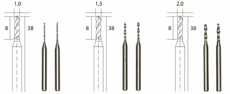 Proxxon mikro-kovametalliporanterÃ¤t 1mm, 1,5mm ja 2mm - Tarkkuuskoneen poranterät - 101357 - 1