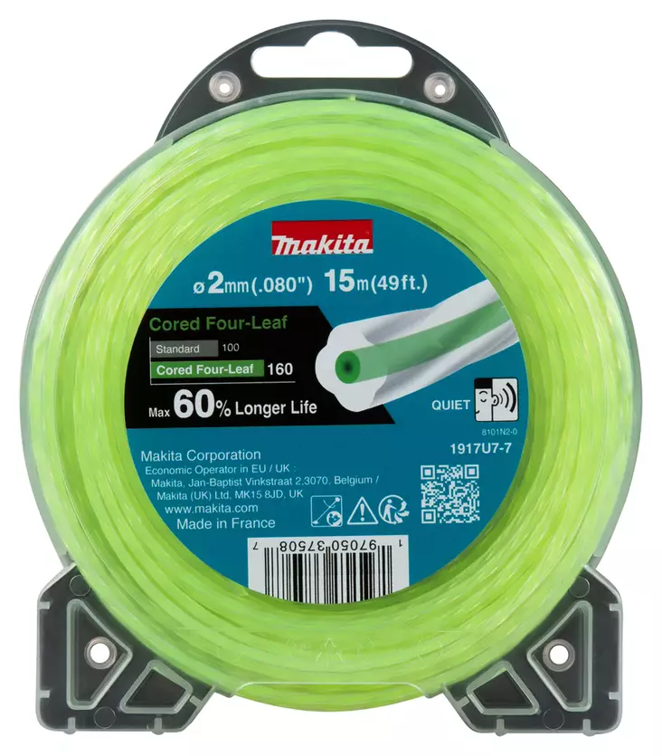 Makita Trimmerisiima 2,0 mm x 15 m (1917U7-7) | Vahvistettu Neliapila - Pihakoneiden varaosat ja tarvikkeet - 1917U7-7 - 1