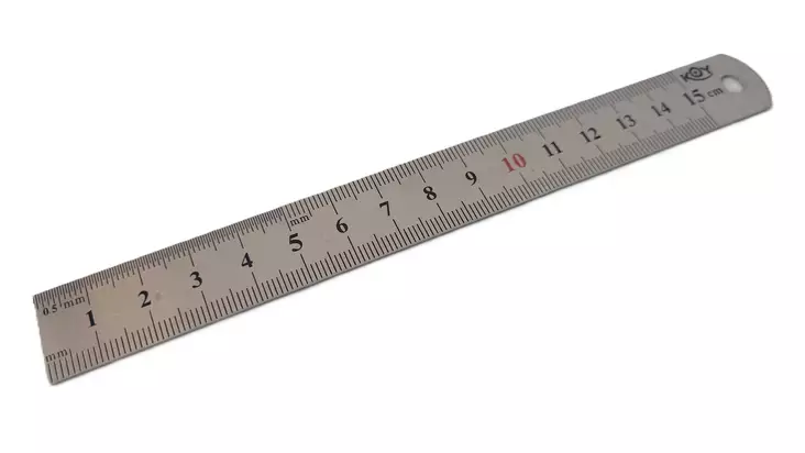 TerÃ¤sviivoitin Matta 15 cm | 5.074.001 (Heijastamaton, 150x19x1,0 mm) - Suorakulmat ja viivaimet - 100487 - 1