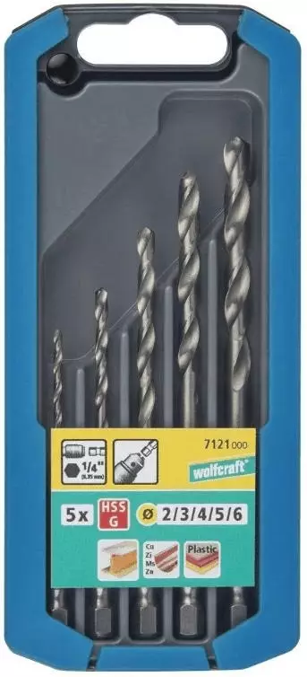 Wolfcraft PoranterÃ¤sarja HSS, tarkkuushiottu BITS - Poranteräsarjat - 102487 - 1