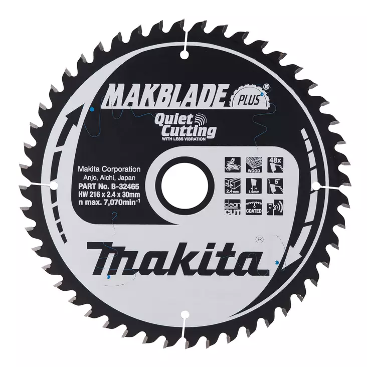 Makita PyÃ¶rÃ¶sahanterÃ¤ Ã˜216 x 30 x 2,4 mm, Z-48 puulle (B-32465) - Pyörösahanterät puulle - 100358 - 1