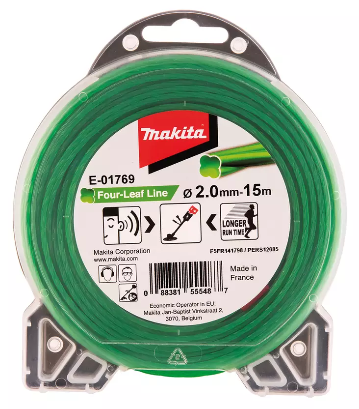 Makita Trimmerisiima 2,0 mm x 15 m | Neliapila (Hiljainen & Akkua sÃ¤Ã¤stÃ¤vÃ¤) - Pihakoneiden varaosat ja tarvikkeet - E-01769 - 1