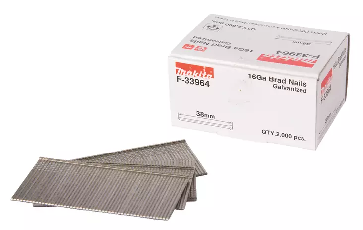 Makita Viimeistelynaula 16G | 1,6x38mm | 2000 kpl | F-33964 - Naulaimen naulat ja hakaset - 104459 - 1