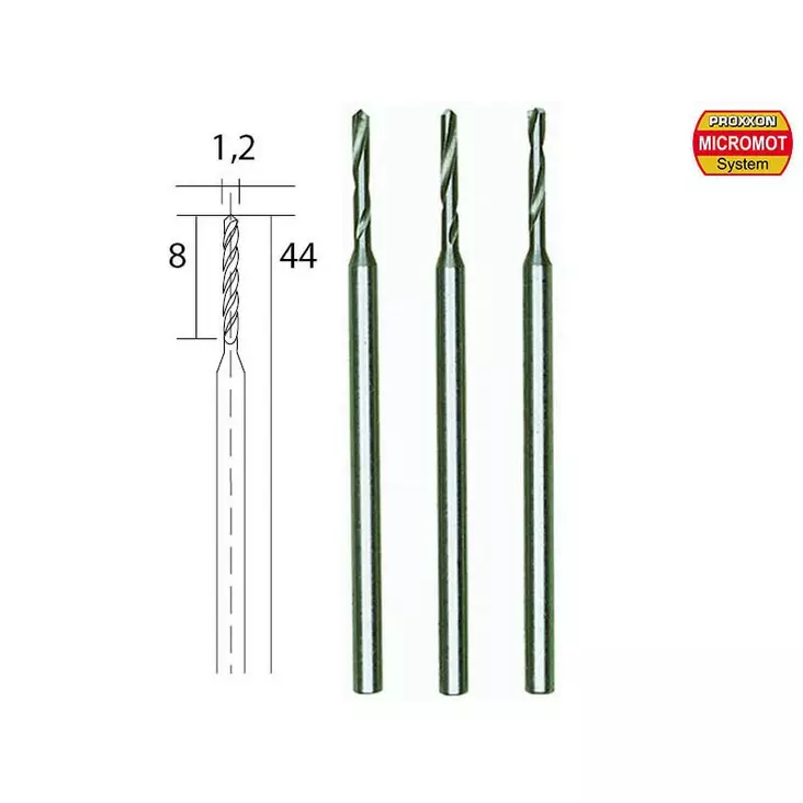 Proxxon HSS-poranterÃ¤t Ã˜ 1,2 mm (28856) - Tarkkuuskoneen poranterät - 101359 - 1